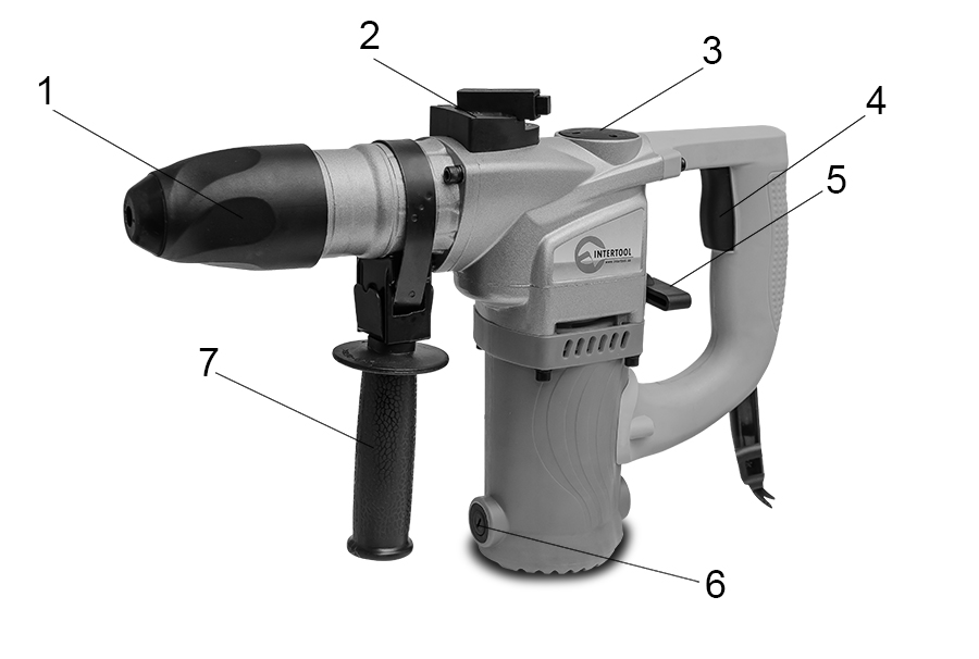Схема перфоратора Intertool DT-0182